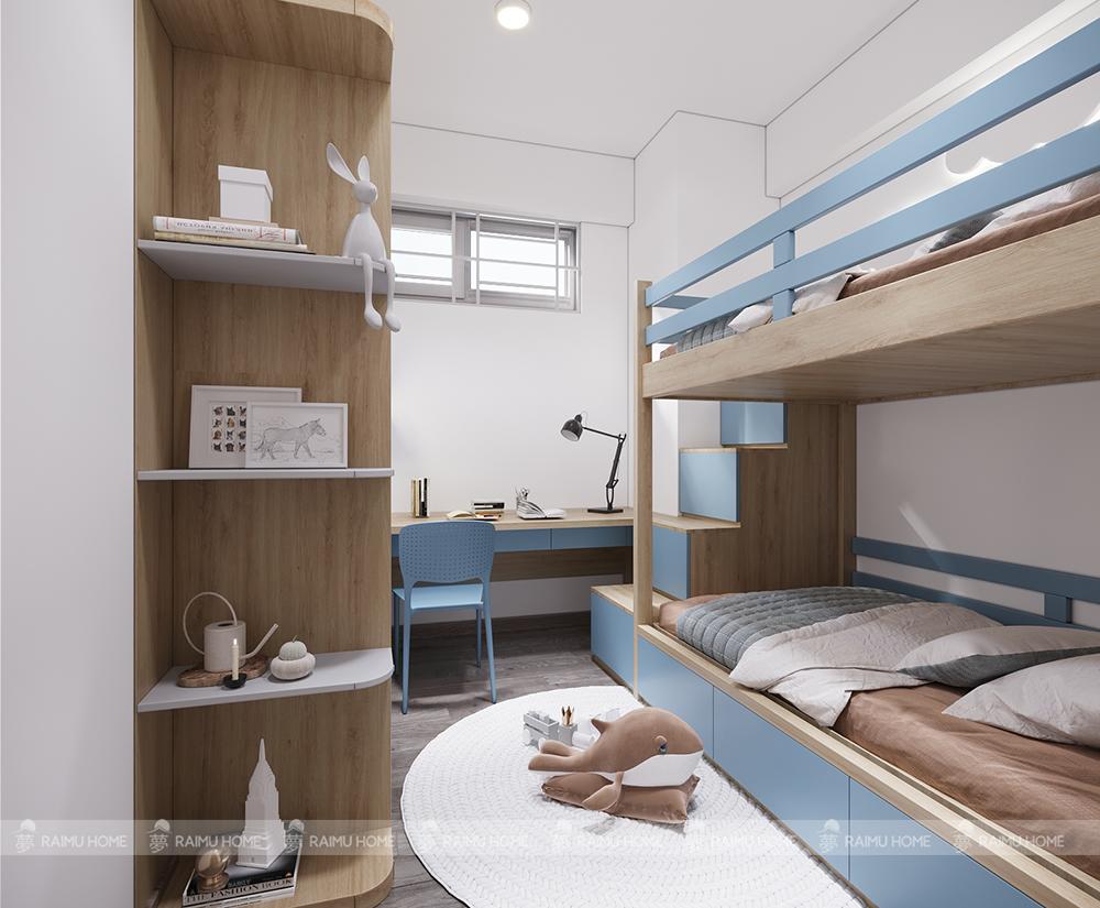 Mẫu thiết kế nội thất căn hộ chung cư 2 phòng ngủ đẹp tiện nghi